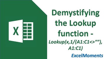 Demystifying the Lookup Function - Part 2 (Microsoft Excel)