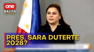 VP Sara Duterte, inanunsyoang pagtakbo sa pagkapangulo sa 2028 elections | One Balita Pilipinas