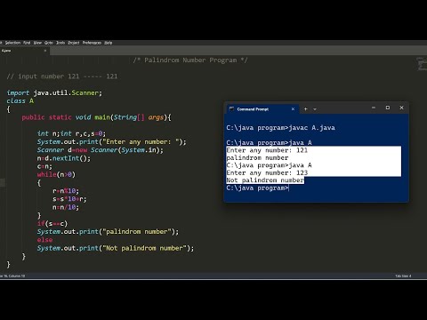 program to check number is Palindrome or Not |  java program