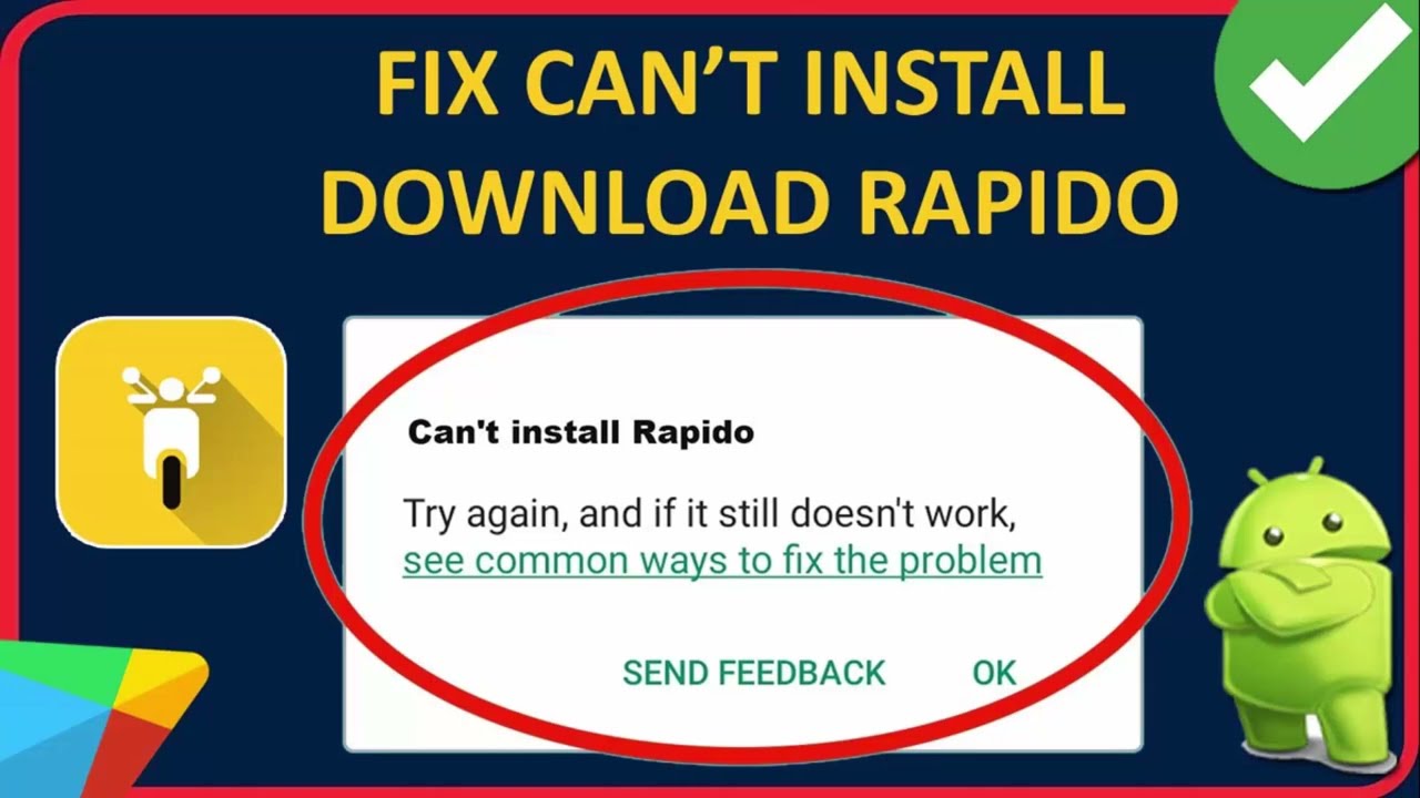 How To Fix Can't Install Rapido App On Android | Fix Can't Download Rapido App From Play Store