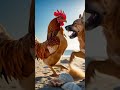 super quick fight between chicken and dog #animals #chicken #fight #fyp #trend #trending #dog #4k