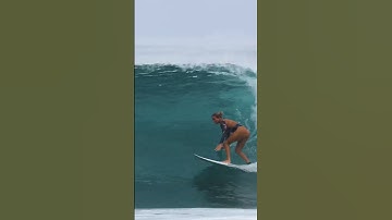 Thumbnail of Surfer girl gets barreled in Hawaii