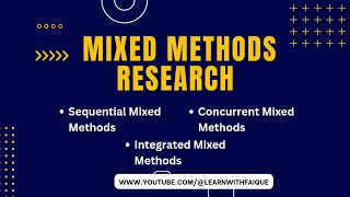 What is Mixed Methods Research? |Types of Mixed Methods Research