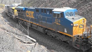 Some CSX Freight Trains in Ohiopyle, Pennsylvania