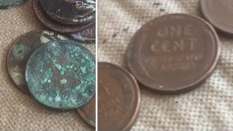 GENTLY clean “potentially valuable” coins so you can read the date (treasure hunting tips)