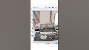 SketchUp Tutorial ⚡️ Een geweldig slaapkamerontwerp in SketchUp met behulp van de 1001bit Tools p...
