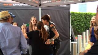 Ruby Rose poses with fans in Los Angeles 2015