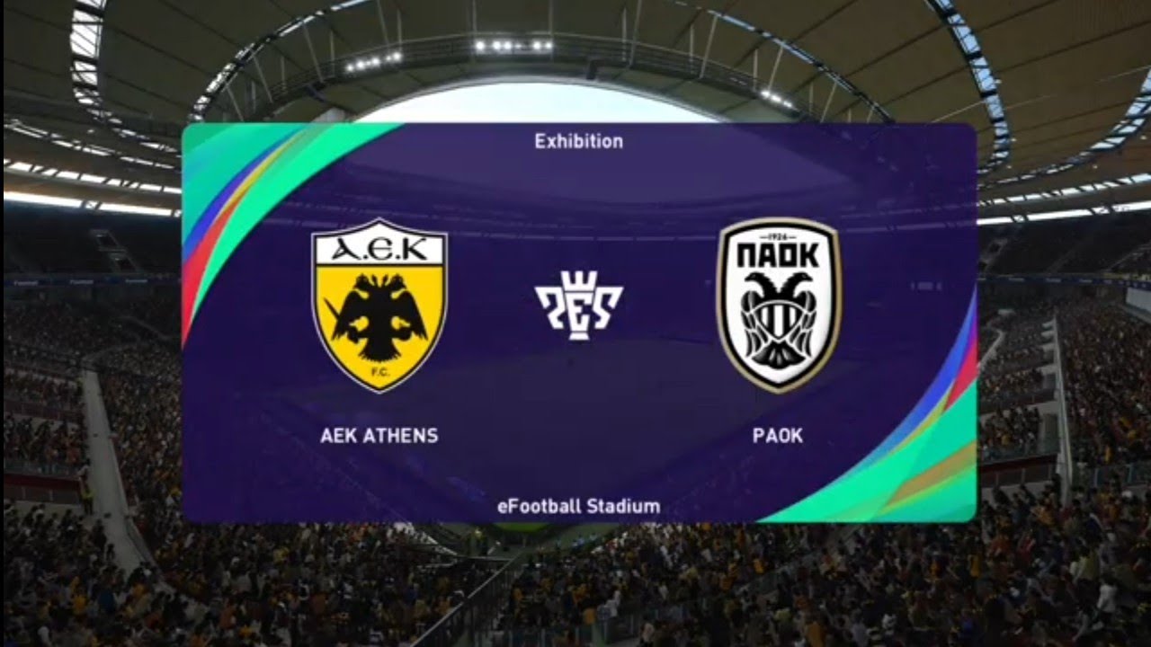 AEK Athens vs PAOK | PES 21 Superleague Greece Live Gameplay - YouTube