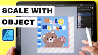 Affinity Designer Scale With Object explained - Sample Lesson