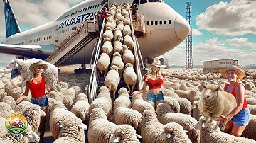 Transporting Millions of Sheep This Way – Incredible Livestock Cattle Transporting Technology