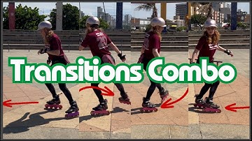 Continuous transitions on inline skates & rollerblades to improve backwards skating: Barrel Roll