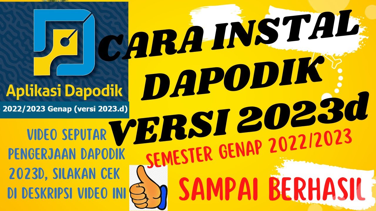 Cara Instal DAPODIK 2023 d sampai berhasil 