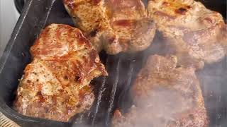 ඌරුමස් මෙහෙම හැදුවොත් | pork chops camping style