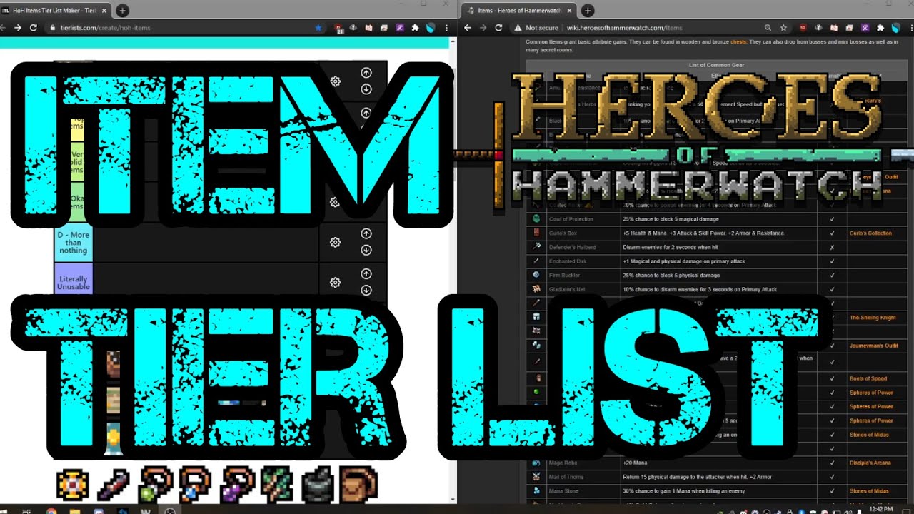Ranking all Items in Heroes of Hammerwatch YouTube