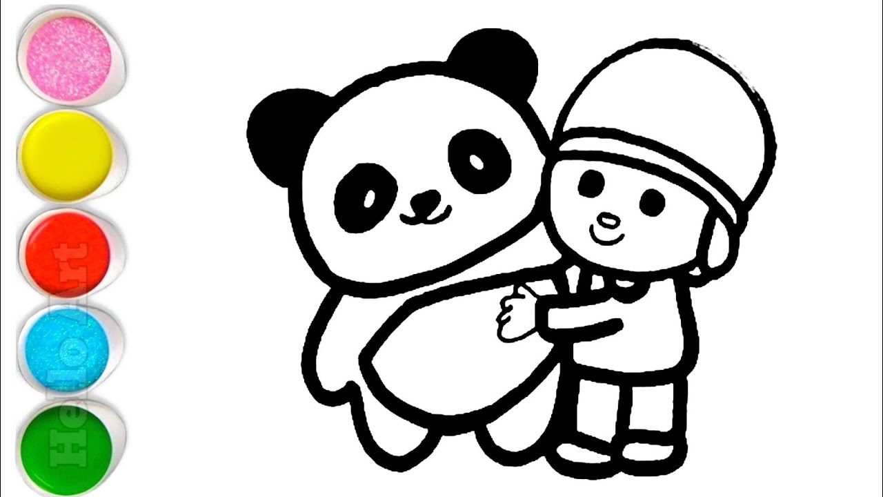 Beautiful Pocoyo and Panda Drawing, Painting and Coloring For Kids and Toddlers_ Child Art