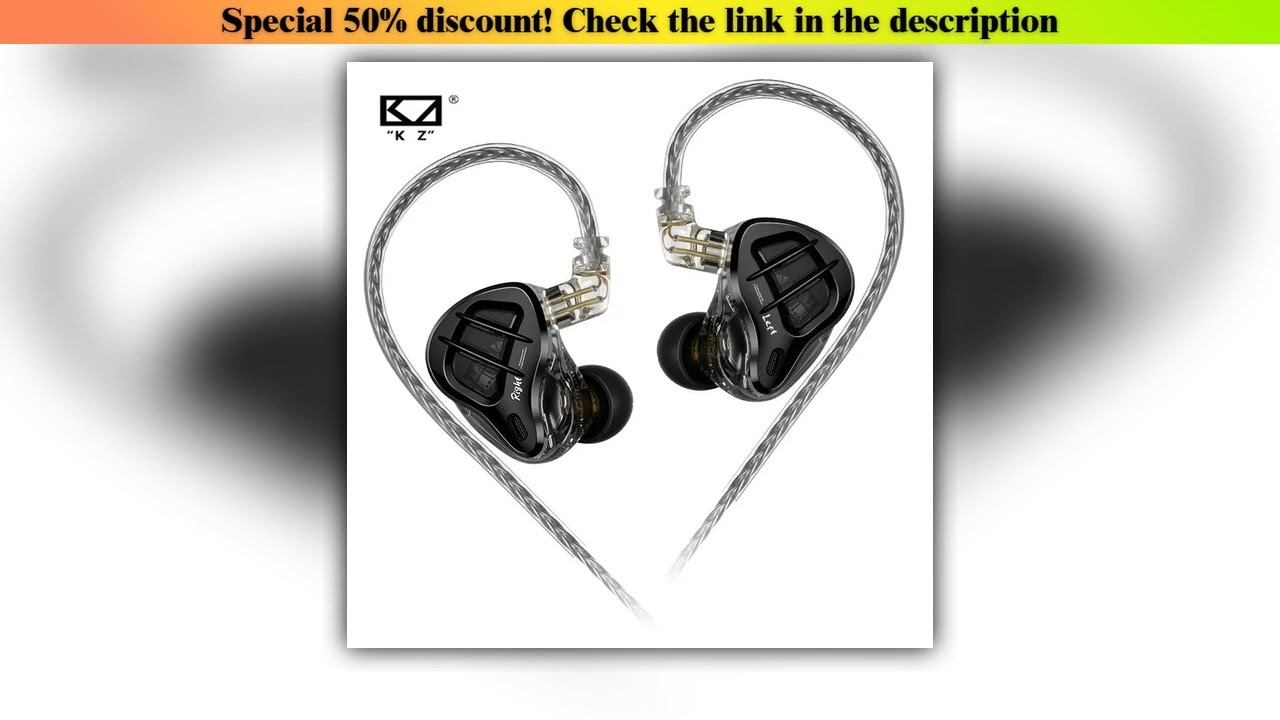 KZ ZAR Hybrid Driver In-ear Monitor 1DD+7BA Earphone HiFi 2Pin Wired Headphone Music DJ Hea