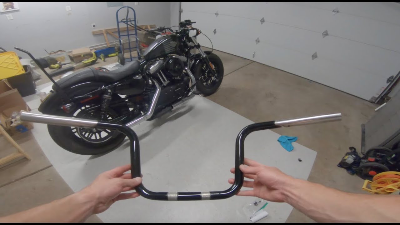 Harley Davidson Tallboy Handlebar Install On Sportster 48