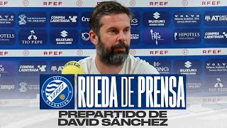 Rueda de prensa de David Sánchez previa al partido de ida de playoff ante el AD Ceuta 'B'