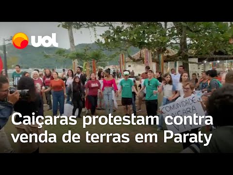 Caiçaras protestam contra venda de terras em Paraty: &#039;Fora leilão&#039;