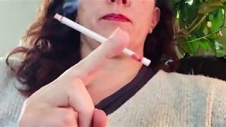 Red lipstick smoking ** Silhouette Girls