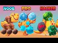 Dino bash - NOOB vs PRO vs HACKER  - all kinds of booms