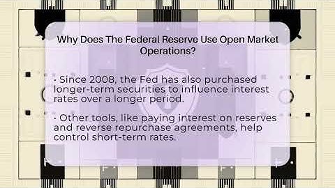 Why Does The Federal Reserve Use Open Market Operations? - Inflation Insight Channel