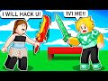 I Confronted JENNA The HACKER... (Roblox Bedwars)