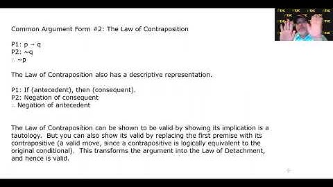MATH 1332 3.4.5 – Common Valid Argument Forms: The Law of Contraposition