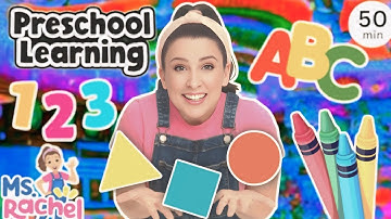 Preschool & Toddler Learning Video with Ms Rachel - Learn Shapes, Letters, Numbers, Colors & More