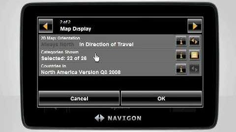 Map Display Settings - NAVIGON Video Tutorial