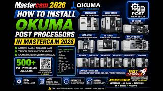 How to Install Okuma Post Processors in Mastercam 2026  GENOS, MU Series, Multus, LU Series, MCR Ser