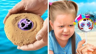 Pomni Lollipop In The Sand?  *Smart Gadgets And Hacks For Parents*
