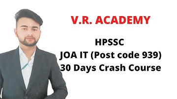 joa IT post code 939 preparation//crash course//joa it preparation//vr academy//tgt//tet/preparation