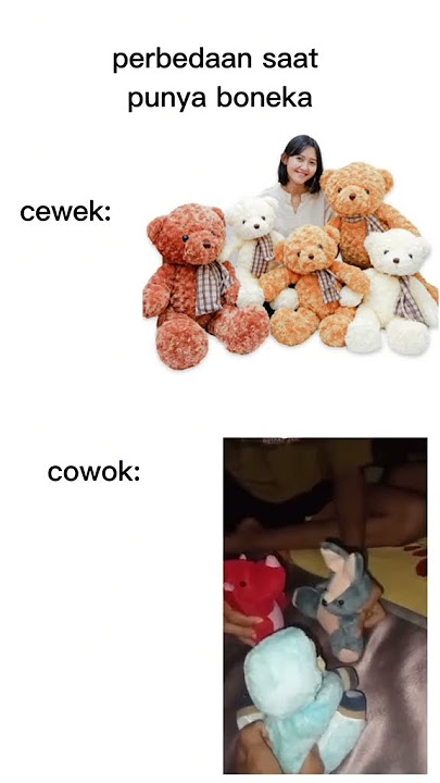 Perbedaan cowok dan cewek saat ber main boneka#videolucu#videoshort