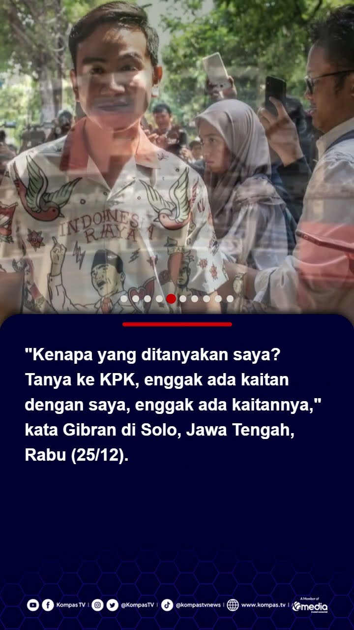Kata Gibran soal Sekjen PDI-P Hasto Ditetapkan Tersangka oleh KPK  #kpk #gibran #hasto #pdip
