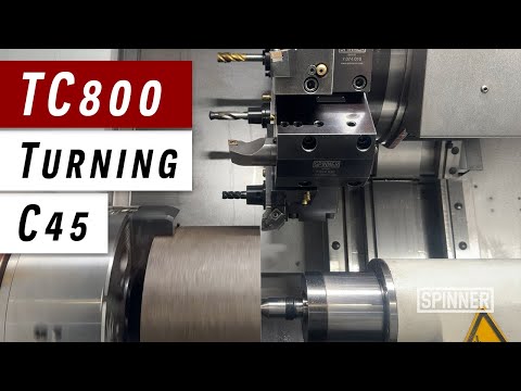 SPINNER TC800-110 – Longitudinal turning test cut (dry)