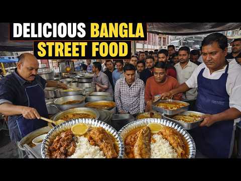 কলকাতায় মাদ্রাসি বাবু খাবার পরিবেশন করছেন  টাটকা তাজা সব মাছ-মাংস | Indian Street Food