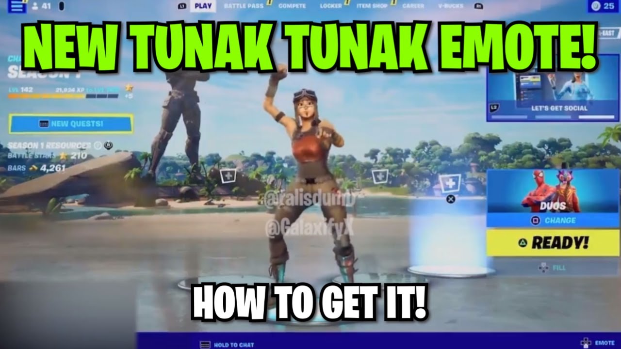 How To Get The *NEW* TUNAK TUNAK TUN Emote In Fortnite! YouTube