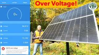 Victron MPPT Over Voltage Situation and Fault
