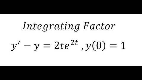 Calculus Help: Linear Differential Equations - Integrating Factor - y
