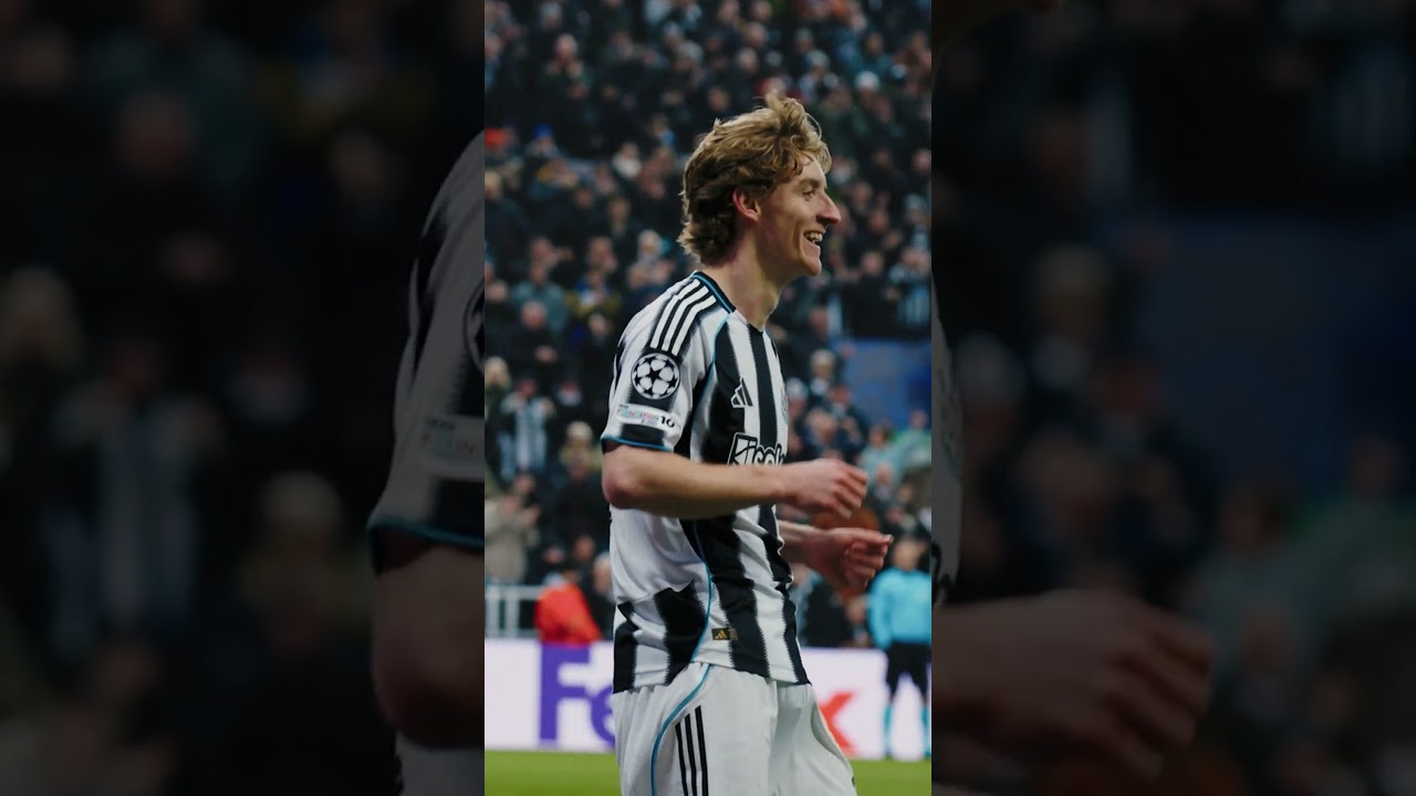 6 goals in 7 Champions League games for Anthony Gordon 🎯 #championsleague