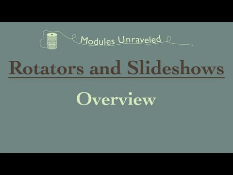 Drupal 7: Rotators and Slideshows