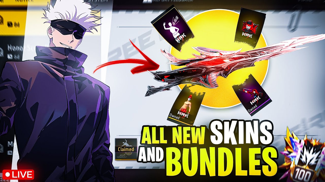 Free Fire Live Giveaway😎 HRK x Free Fire Collab😱 Garena Free Fire 