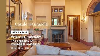 CASALE IL GIRASOLE – LUXURY COUNTRY HOUSE FOR SALE BETWEEN CORTONA AND MONTEPULCIANO, TUSCANY.