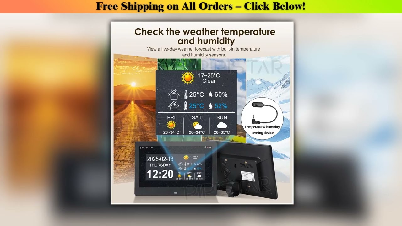 WiFi  7"/10.1"Digital Calendar Dementia Clocks for Seniors Digital Photo Frame Weather Alarm Clock