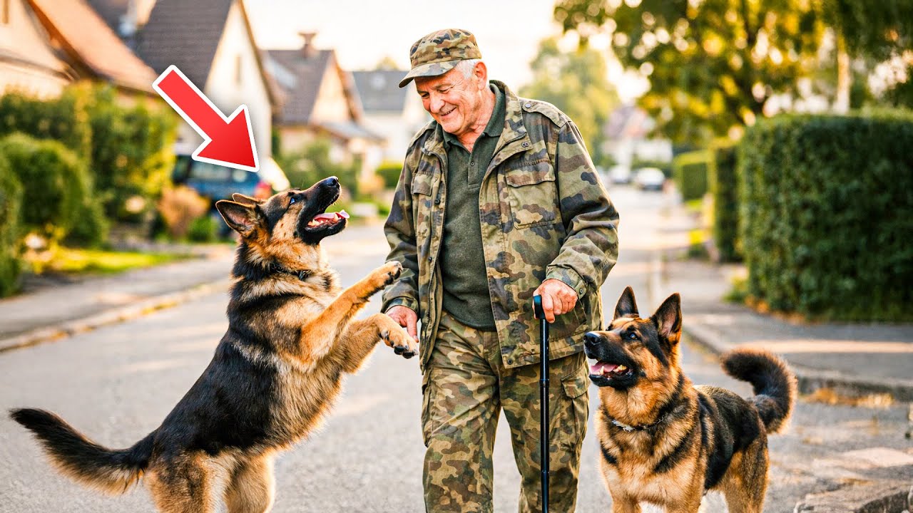 Zwei Deutsche Schäferhunde warteten jeden Morgen auf den Veteranen – bis er verschwand!