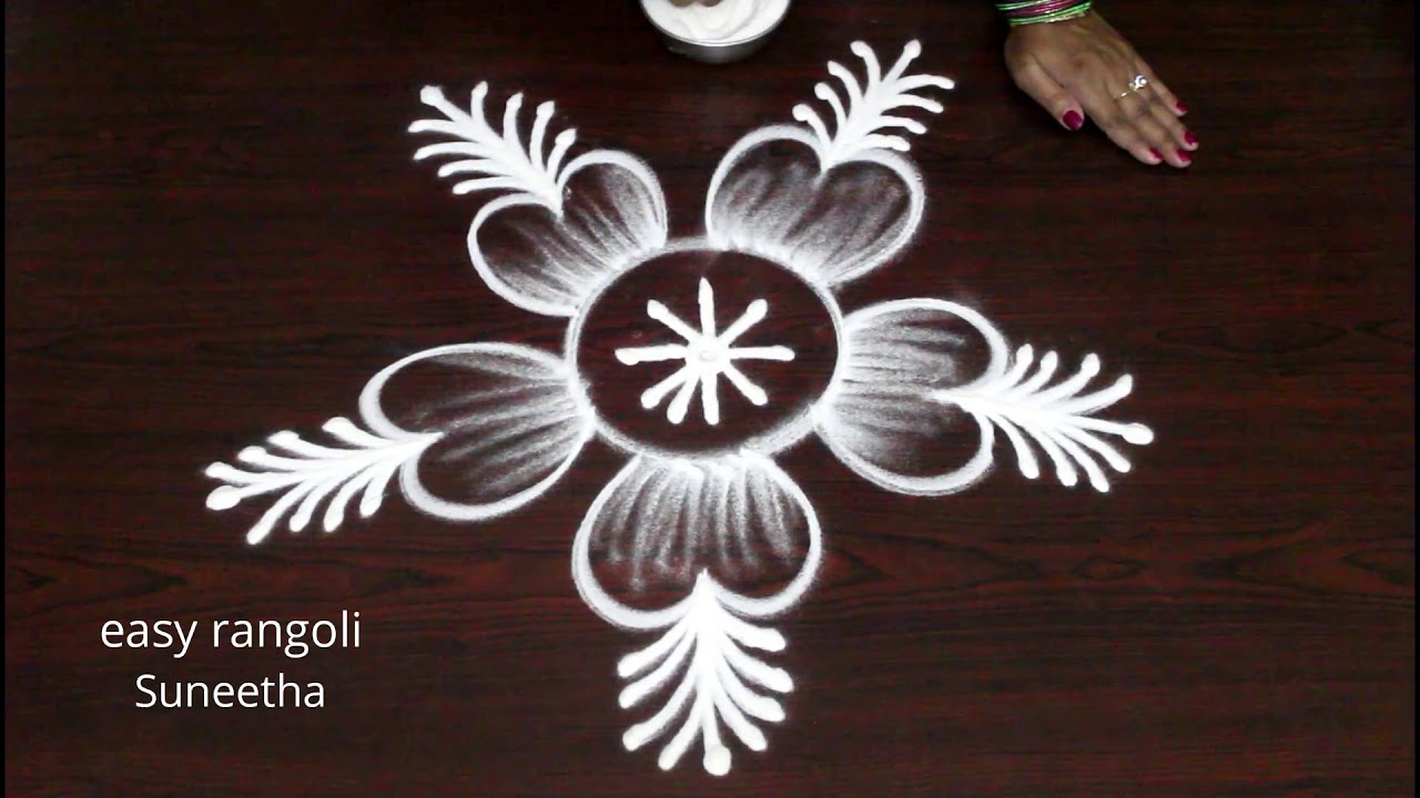 Very cute n free hand rangoli arts by Suneetha * easy n simple ...