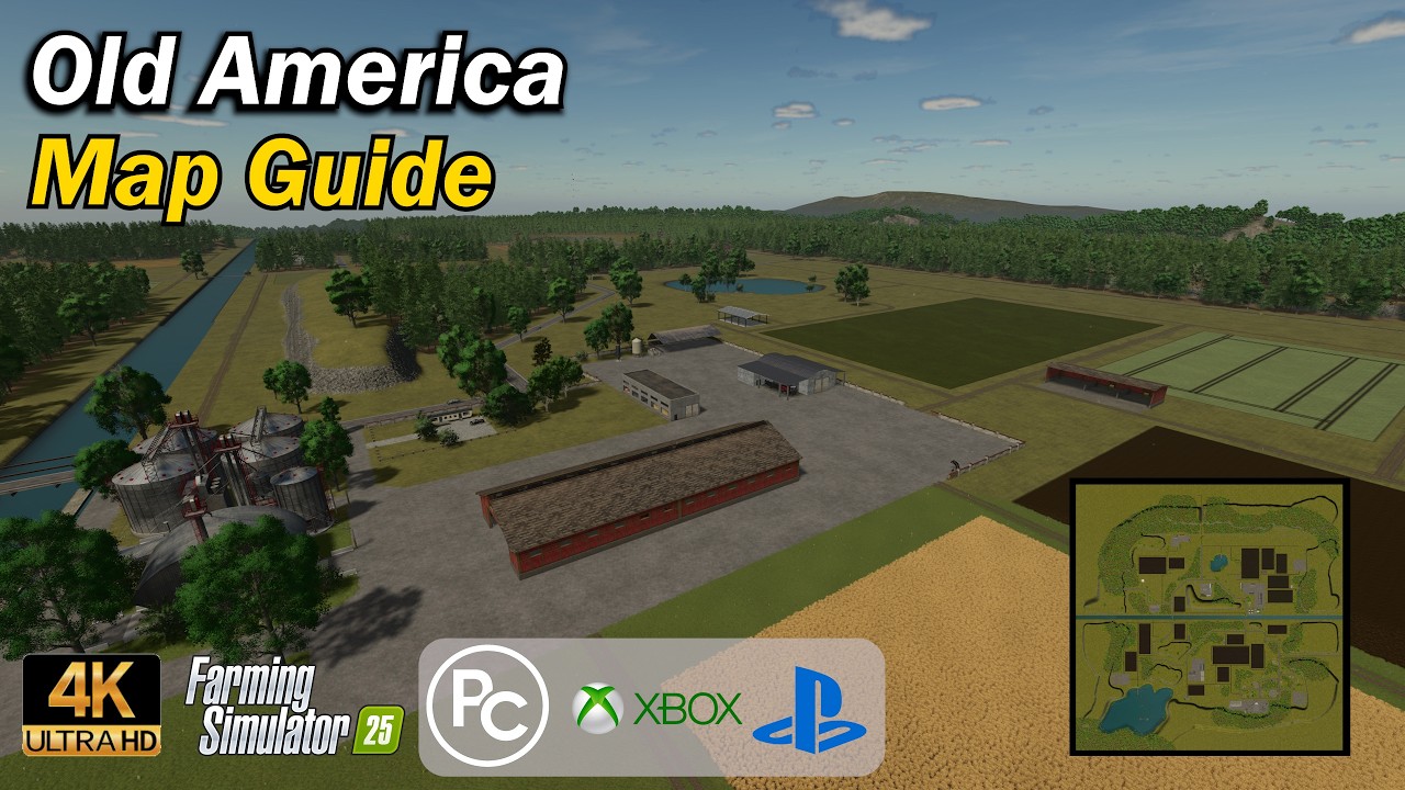 Старая Америка | Карта-путеводитель | Farming Simulator 25