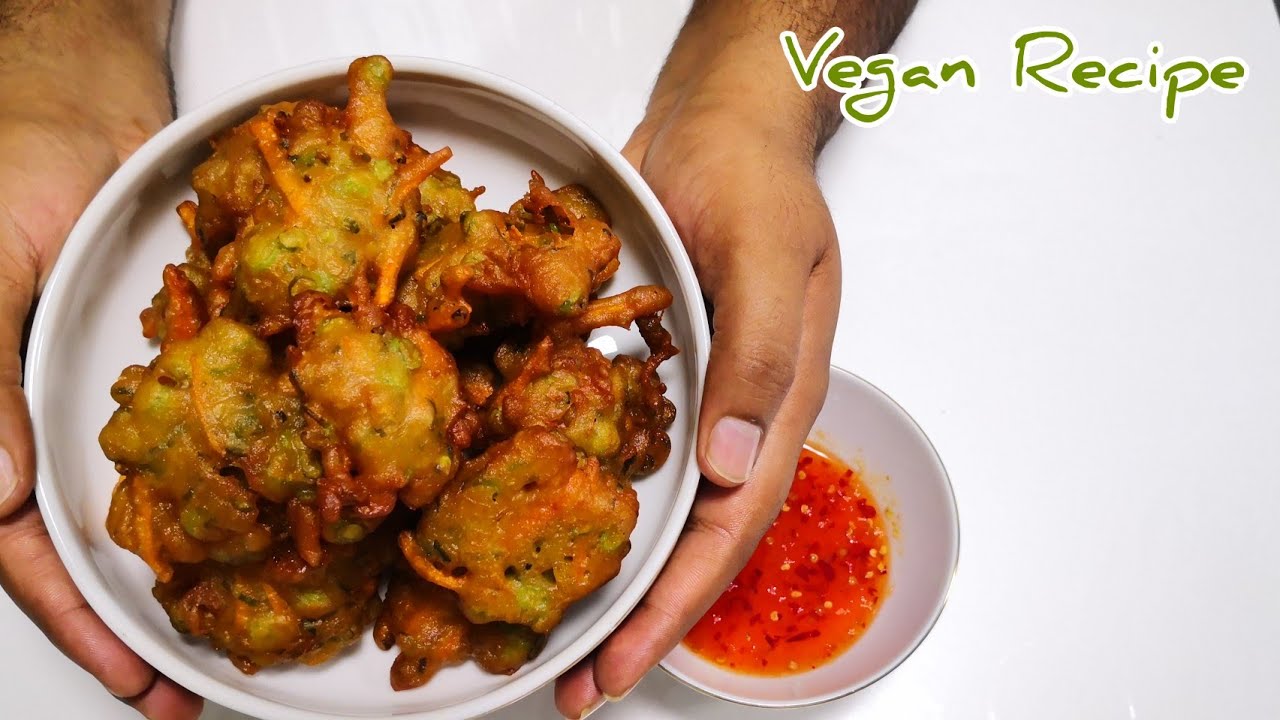 CRISPY VEGETABLE FRITTERS 炸菜饼 How to make Chinese Style[Vegan