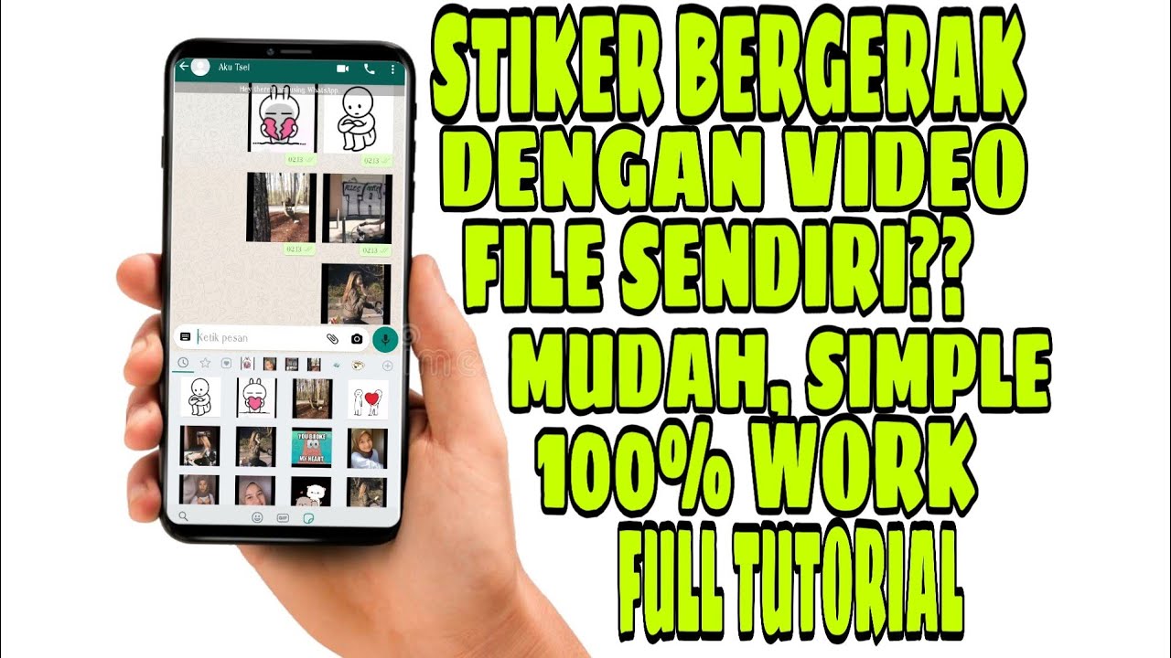 Cara Membuat Stiker  Bergerak  di WhatsApp dengan video 